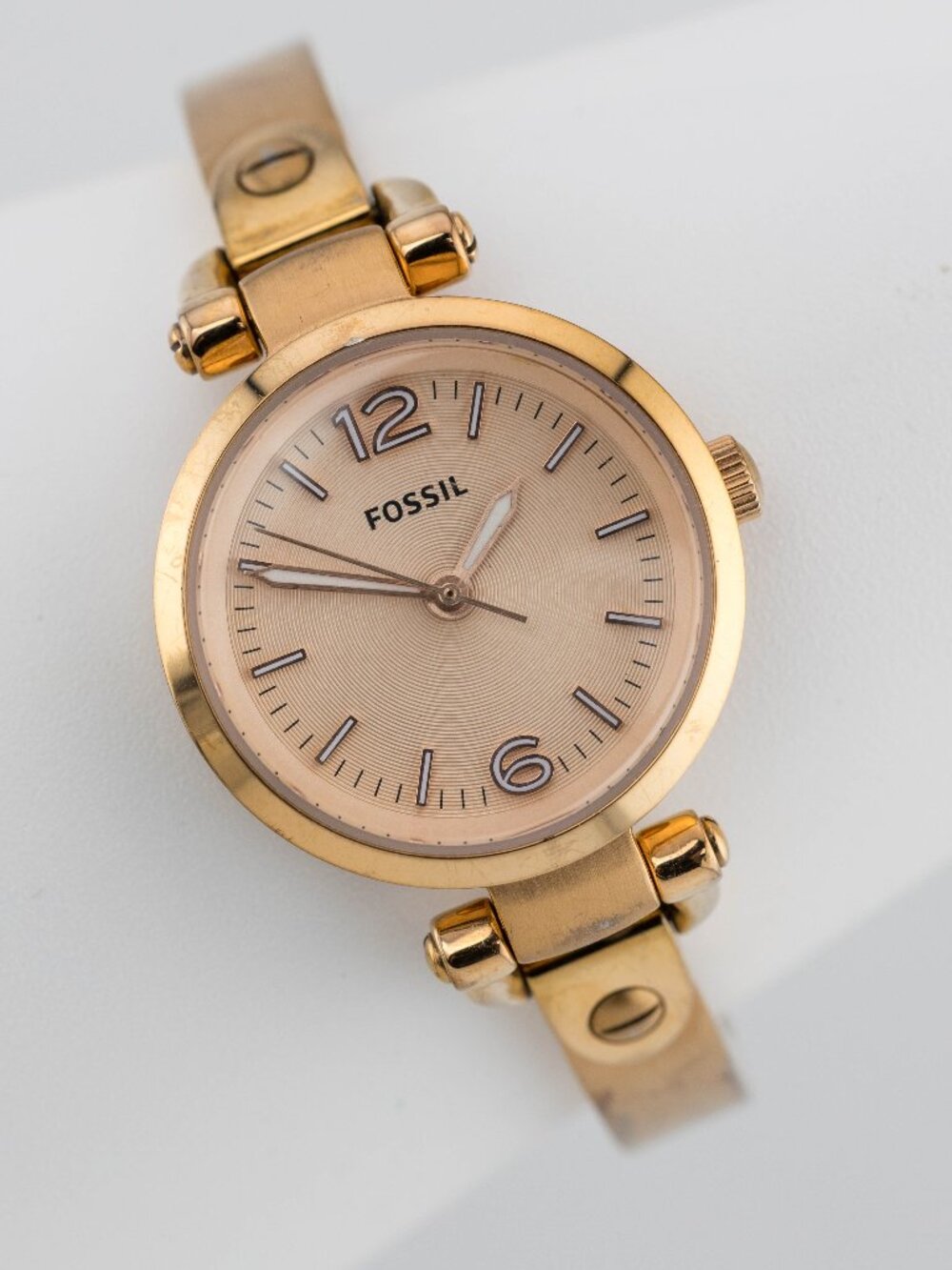 Fossil ES3268 Georgia Women's Rose Gold Quartz Analog Watch Fresh Battery